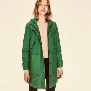 Boden Moleskin hooded mid-length cotton overcoat